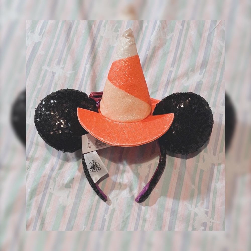 COPY - Minnie Mouse Halloween Witch Sequined Ear Headband